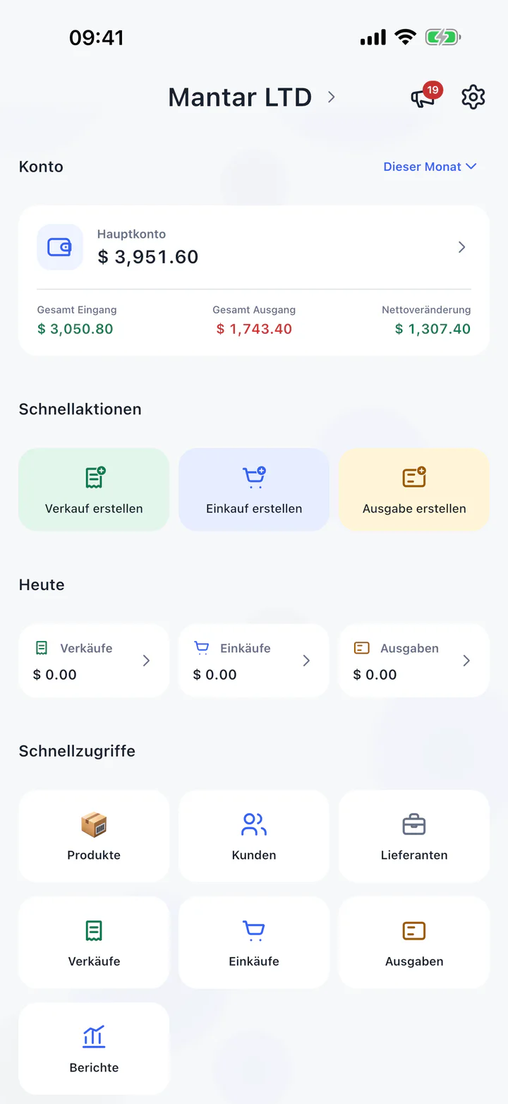 Salelog in Aktion 1