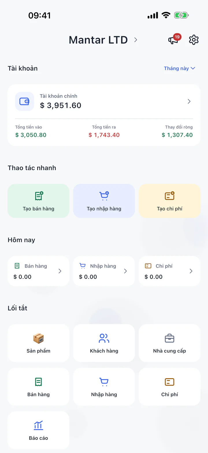 Xem Salelog hoạt động 1